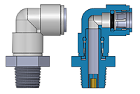 QCSE-PO Series Orifice Swivel Elbows